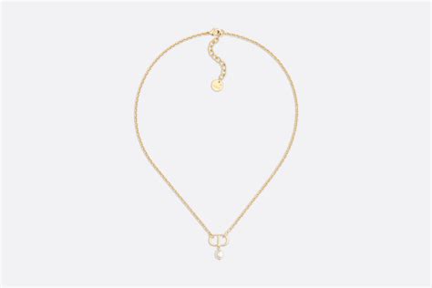 dior petite necklace|Petit cd necklace Dior Gold in Gold plated .